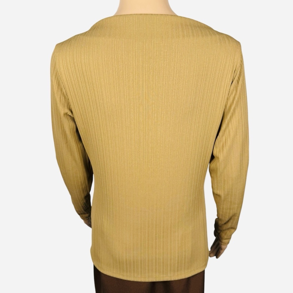 New Banana Republic Ribbed Straight Neck Whiskey Top Size M - Picture 5 of 8